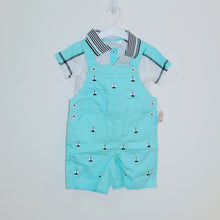 Load image into Gallery viewer, first impressions Polo Shirt and Dungarees Set - 18 months
